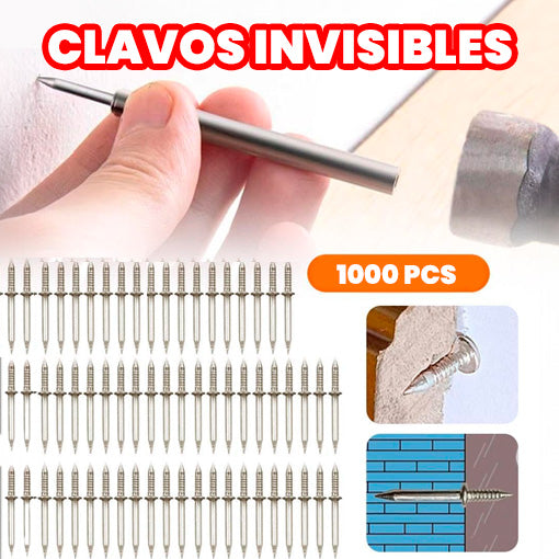 1.000 CLAVOS INVISIBLES DOBLE CABEZA 🤩