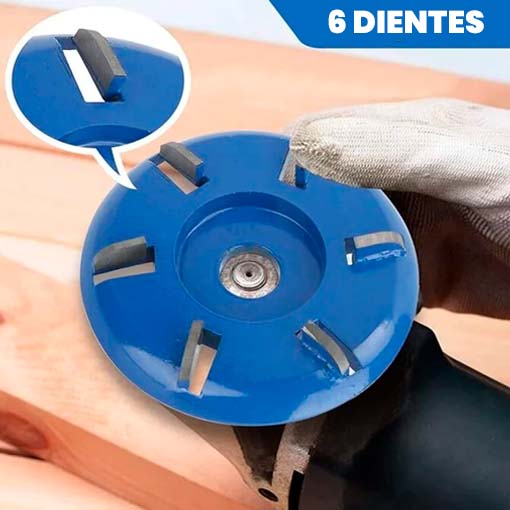 DISCO DE TALLADO PARA MADERA + DISCO CORTE DE DIAMANTE GRATIS ⚒️😱