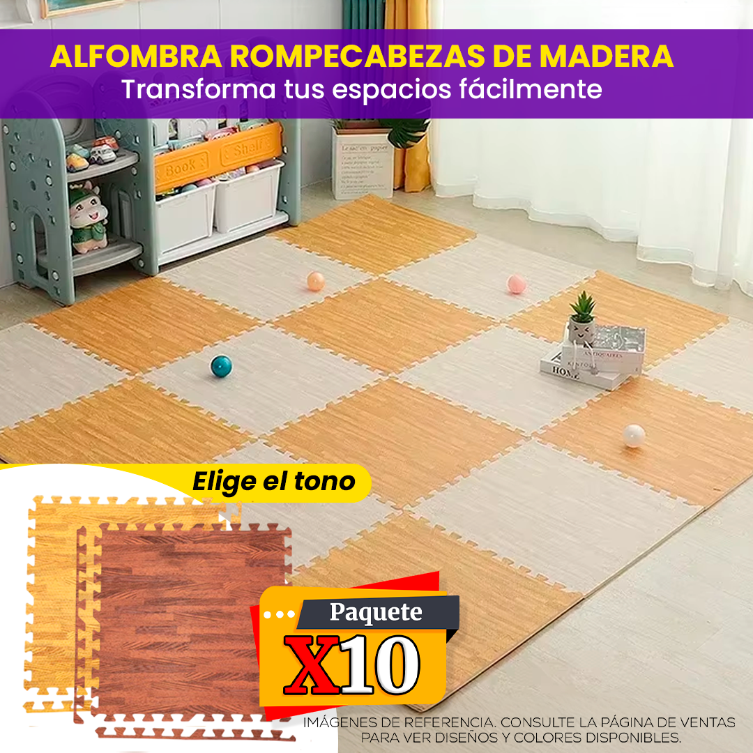 ALFOMBRA ROMPECABEZAS DE MADERA 😱 ¡Vienen en paquetes de 10 y 20 unidades!
