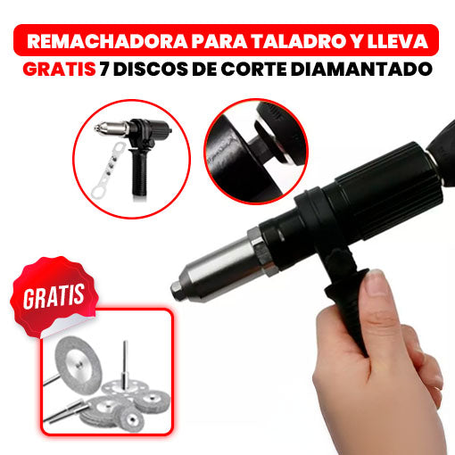 Remachadora para taladro + 7 discos de corte diamantado GRATIS! 🔥🎁