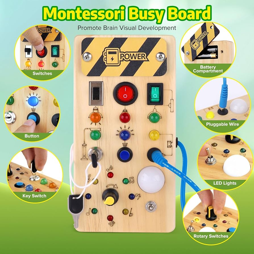 👶Tabla Sensorial Montessori🤩Entretenimiento y aprendizaje