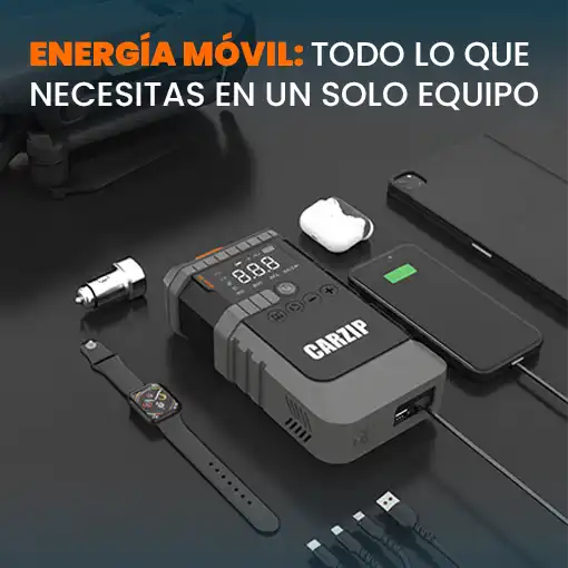 Arrancador de batería + Bomba de aire 3 en 1  🚗 💡