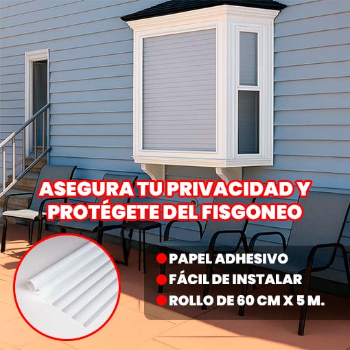ADHESIVO PARA PRIVACIDAD VENTANA 😱🤩 ¡Rollo x 5 metros!