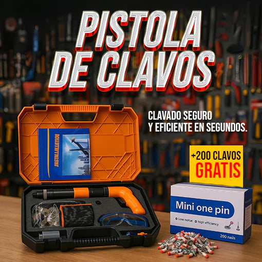 MINI PERCUTOR DE CLAVOS + 200 CLAVOS ¡GRATIS!🔨🤩