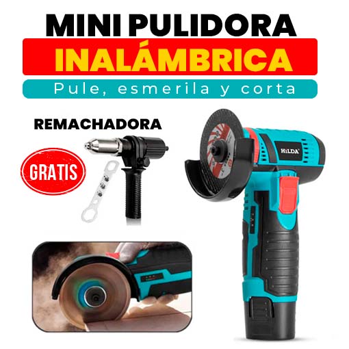 MINI PULIDORA INALÁMBRICA + REMACHADORA PARA TALADRO GRATIS