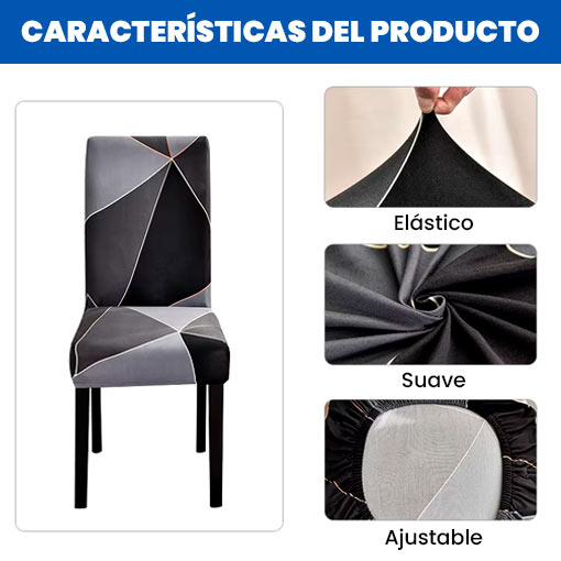 PROTECTORES PARA SILLAS ESTAMPADOS ¡Paquetes x 4 y 6 unidades! 🤩🪑