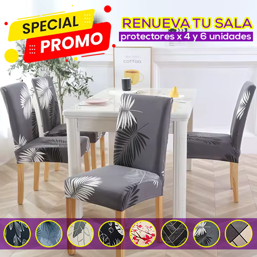 PROTECTORES PARA SILLAS ESTAMPADOS ¡Paquetes x 4 y 6 unidades! 🤩🪑