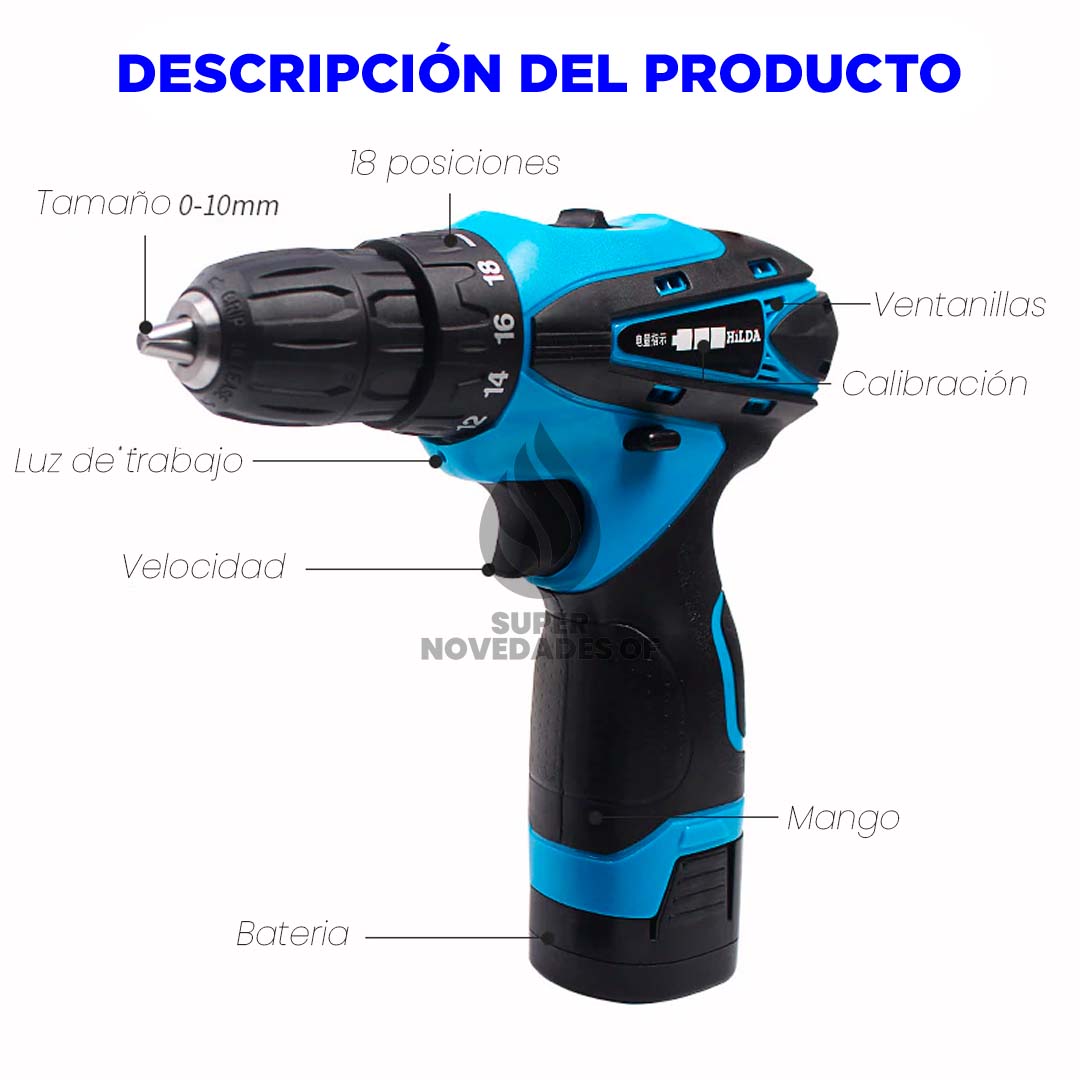 Kit de 31 herramientas con taladro