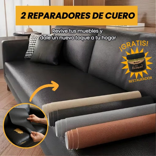 2 REPARADORES DE CUERO ADHESIVO x 140 CM + 2 RESTAURADORES GRATIS 🤩😱
