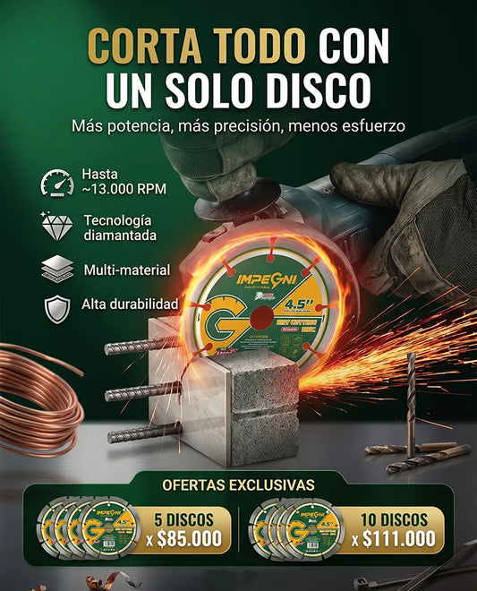 Discos de corte multimaterial Impegni