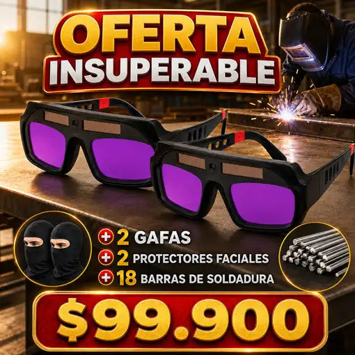 Gafas para soldadura + protector facial 🕶️💥
