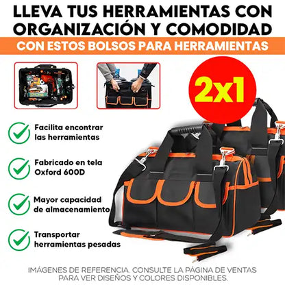 PACK DE 2 BOLSOS PARA HERRAMIENTAS 🛠️🧰 ¡Organiza el triple sin perder nada!