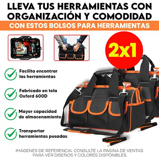 PACK DE 2 BOLSOS PARA HERRAMIENTAS 🛠️🧰 ¡Organiza el triple sin perder nada!
