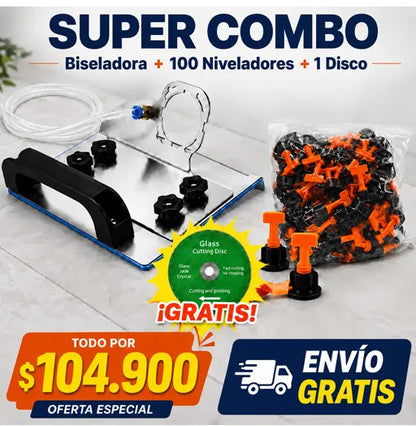 OFERTA Biseladora  + 100 niveladores + 1 Disco GRATIS 👍👌