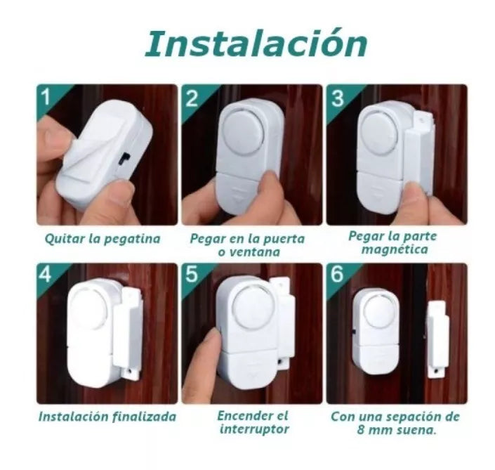 Alarma sensor adhesiva 🤩🚨 ¡Fácil de instalar al alcance de tu mano!